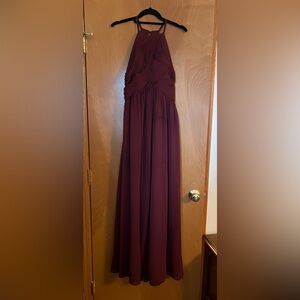 Revelry size 12 wine colored bridesmaid dress
